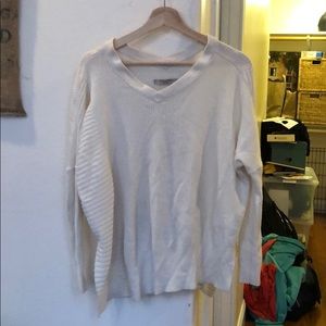 All Saints asymmetrical sweater cream/white